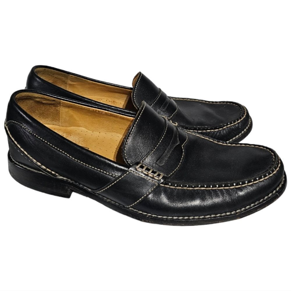 SPERRY GOLD‎ CUP Black Leather Penny Loafers - Size 12